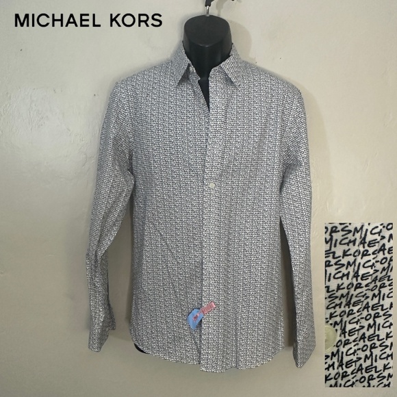 Michael Kors Long Sleeve Shirt Small slim fit Gently worn 100% cotton 20" armpit - Picture 1 of 4